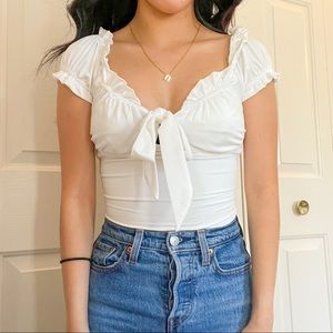 Princess Polly Medina Bodysuit White Sz 0